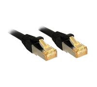 LINDY Cavo di rete Cat7 0,5 m RJ-45 Maschio Nero Oro S/FTP 600 MHz