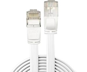 Lindy Cavo di rete Flat U/FTP Cat.6A Bianco, 0,3m
