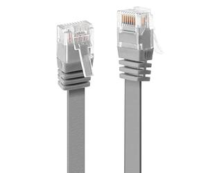 Lindy Cavo di Rete Flat U/UTP Cat6 Grigio 0,3m