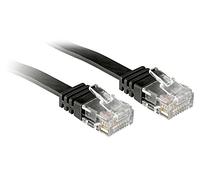 Lindy Cavo di Rete Flat U/UTP Cat6 Nero 1m