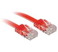 Lindy Cavo di Rete Flat U/UTP Cat6 Rosso 3m