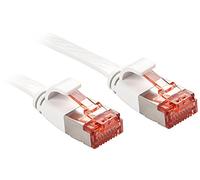 Lindy Cavo di rete RJ45 Cat.6 U/FTP Flat Bianco 3 m