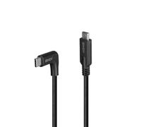 LINDY Cavo di ricarica USB C a USB C, 1 m, ad angolo retto, 10 Gbps, ricarica rapida compatibile con iPhone, Galaxy, Pixel