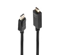LINDY - Cavo DisplayPort HDMI 1.4, 2 Metri, Cavetto Display Port 1.2 4K 4096x216