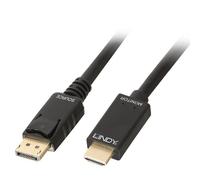 Lindy - Cavo DisplayPort HDMI 1.4, 1 Metro, Cavetto Display Port 1.2 4K 4096x2160@30Hz 10.2G | Compatibile con TV, OLED, Monitor, Xbox, Gaming, PC, PS4, PS5, Blu-ray, Soundbar - Garanzia 2 Anni