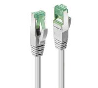 LINDY Cavo Ethernet Cat 6A S/FTP da 1 m, TPE ecologico certificato GRS, cavo LAN schermato ad alta velocità, durevole e riciclabile, grigio (1 m)