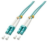 LINDY 46402 LC-LC OM3 50/125 Fibre Optic Patch Cable - Aqua, 50m