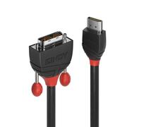 LINDY Cavo HDMI DVI-D 10m 1920x1200 Nero e Rosso con Connettori Maschio