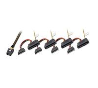 Lindy Cavo interno SATA Multilane & SAS SFF-8087 a 4 x SFF-8482 + alimentazione SATA, 1m