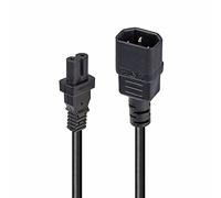 Lindy cavo prolunga di alimentazione IEC C14, figura 8, IEC C7, colore: nero, 1 m
