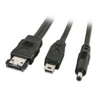 Lindy Cavo-Splitter Esterno Power-Over-eSATA & USB Mini-B + 5V DC, 0,5m