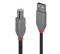Lindy cavo usb 2.0 a/b anthra line, 0.5m