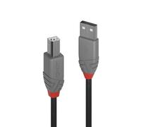 LINDY - Cavo USB 2.0 Tipo A a USB Tipo B, Cavetto USB Anthra Line 1 Metro, Tipo