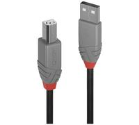 LINDY - Cavo USB 2.0 Tipo A a USB Tipo B, Cavetto USB Anthra Line 1 Metro, Tipo Maschio A/B, Velocità di Trasferimento Dati Speed Fino a 480Mbps per Tastiera, Stampante, Fotocamera, Hard Disk