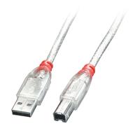 Lindy Cavo USB 2.0 Type A verso B, trasparente, 0,5m - Nouvo