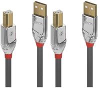 Lindy, Cavo USB 2 Tipo a A B Cromo Line, 0.5M (Confezione da 2)