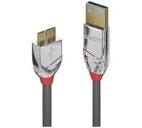 Lindy Cavo USB 3.0 36656 Cromo Line – Tipo A a Micro-B, 0,5 m, Grigio