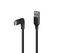 LINDY Cavo USB 3.2 da tipo A a USB-C ad angolo retto, 10 Gbps, 1 m