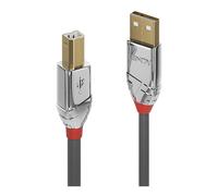 LINDY Cavo USB 3 m 2.0 USB A USB B Grigio con Placcatura Oro
