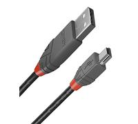 LINDY - Cavo USB a Micro USB 2.0 A/B, Anthra Line 0.5 Metri, Cavetto con Trasferimento Dati di 480Mbps | Compatibile con TV, Monitor, Tablet, Laptop, Camera | Cavo di Ricarica - Garanzia 10 Anni