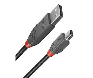 LINDY - Cavo USB a Micro USB 2.0 A/B, Anthra Line 0.5 Metri, Cavetto con Trasferimento Dati di 480Mbps | Compatibile con TV, Monitor, Tablet, Laptop, Camera | Cavo di Ricarica - Garanzia 10 Anni