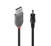 Lindy Cavo di alimentazione 70266 USB A – DC 1,35/3,5 mm – Nero 1,5 m