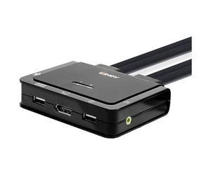 LINDY CONMUTADOR KVM DISPLAYPORT 1.2, USB-C Y Audi