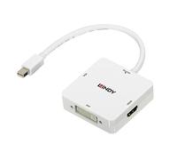 Lindy 38297 Converter Mini DisplayPort 1.2 a HDMI 18G, DVI & VGA Attivo