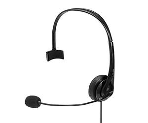 LINDY Cuffie monofoniche USB tipo C da 3,5 mm con controllo in linea per call center, PC, laptop, chiamate in ufficio, lavoro, riunioni di squadra, conferenze online