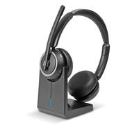 Lindy Cuffie wireless L118 con cancellazione del rumore e base di ricarica