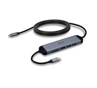 LINDY DST-Micro 140, USB C Laptop Micro Docking Station con 4K e 1,4 m 60W Cavo di ricarica per HP Mac Acer Dell Asus Lenovo con HDMI, SD, microSD, 2 SuperSpeed USB