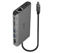 Lindy 43323 replicatore di porte e docking station per notebook Cablato USB 3.2 Gen 1 3.1 Gen 1 Type-C Nero, Grigio