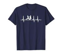 Lindy Hop Swing Ballerino EKG Maglietta, Uomo, Navy, M