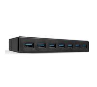 Lindy 43228 hub di interfaccia USB 3.2 Gen 1 (3.1 Gen 1) Type-A 5000 Mbit/s Nero