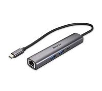 Lindy 43385 hub di interfaccia USB tipo-C 10000 Mbit/s Grigio
