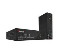 Lindy Kit Extender KVM HDBaseT Cat.6 HDMI Dual Head USB, IR & RS232, 100m - Nouvo