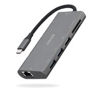 LINDY Mini Docking Station per Laptop USB C con Supporto HDMI 4K, VGA & Ricarica Pass-Through 100W