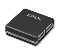 Lindy 42742 hub di interfaccia 480 Mbit/s Nero