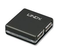 Lindy 42742 hub di interfaccia 480 Mbit/s Nero