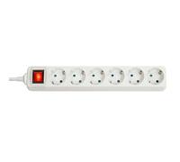 Lindy 73103 prolunghe e multiple 6 presa(e) AC Interno Bianco