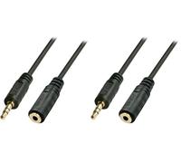 Lindy Prolunga Audio Jack 3.5mm M/F, 5m (Confezione da 2)