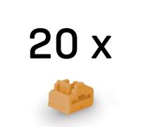 LINDY 47898 Bloccanti Porta RJ-45 (Senza Chiave) - Confezione da 20, Colore: Arancione