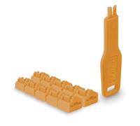 LINDY Serratura per Porte RJ45 (10 Pezzi) con Chiave, Arancione