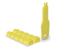LINDY Serratura per Porte RJ45 (10 Pezzi) con Chiave, Giallo