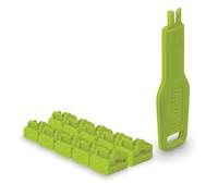 LINDY Serratura per Porte RJ45 (10 Pezzi) con Chiave, Verde