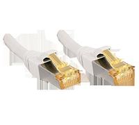 Lindy - Set di 10 cavi rete Cat.7 S/FTP, Rame, LSOH, 600 MHz, Bianco, 2 m
