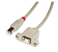 LINDY USB 2.0 Cable type B/B extension, light grey, 0,5m 0.5m