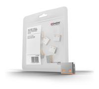 Lindy USB A Port Schloss 10 pezzo Orange Port Blocker (without key) 40463
