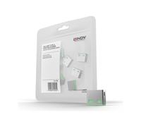 Lindy USB A Port Schloss 10 Stueck Grün Port Blocker (without key) 40461