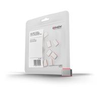 Blocca porte USB Tipo C (senza chiave), 10 pezzi, rosa